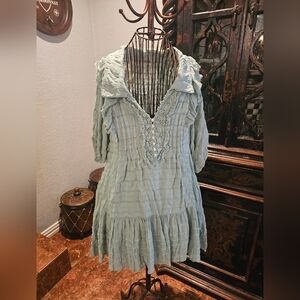 Bohemian Light Green Dress